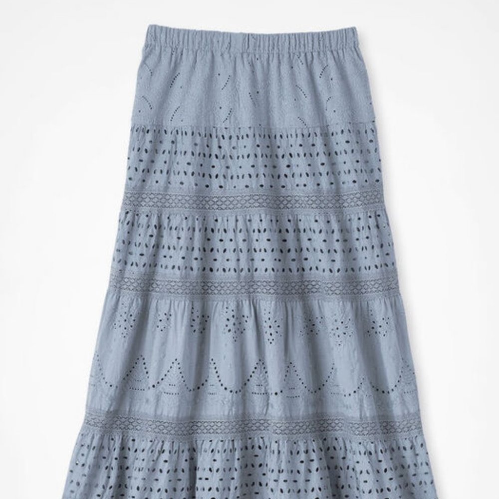 Coldwater Creek Eyelet Dreams Pull-On Skirt